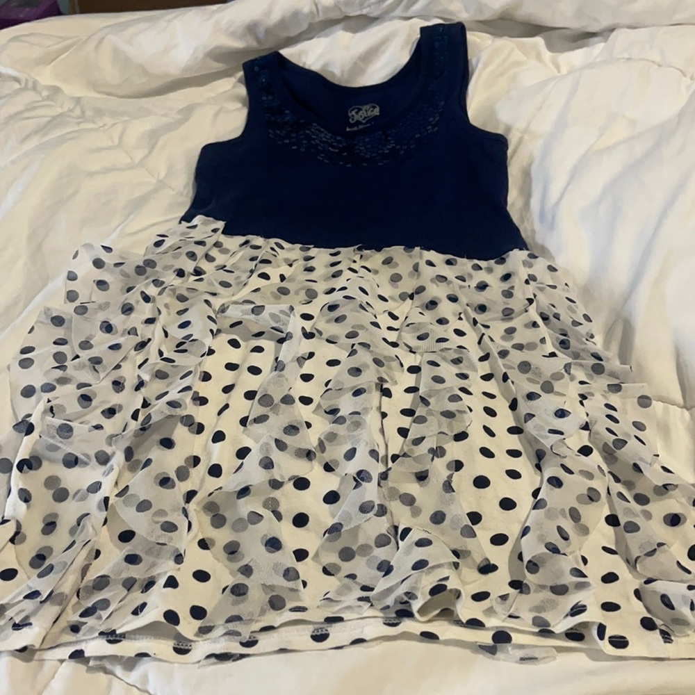 - 2/$25. Justice navy blue polka dot…